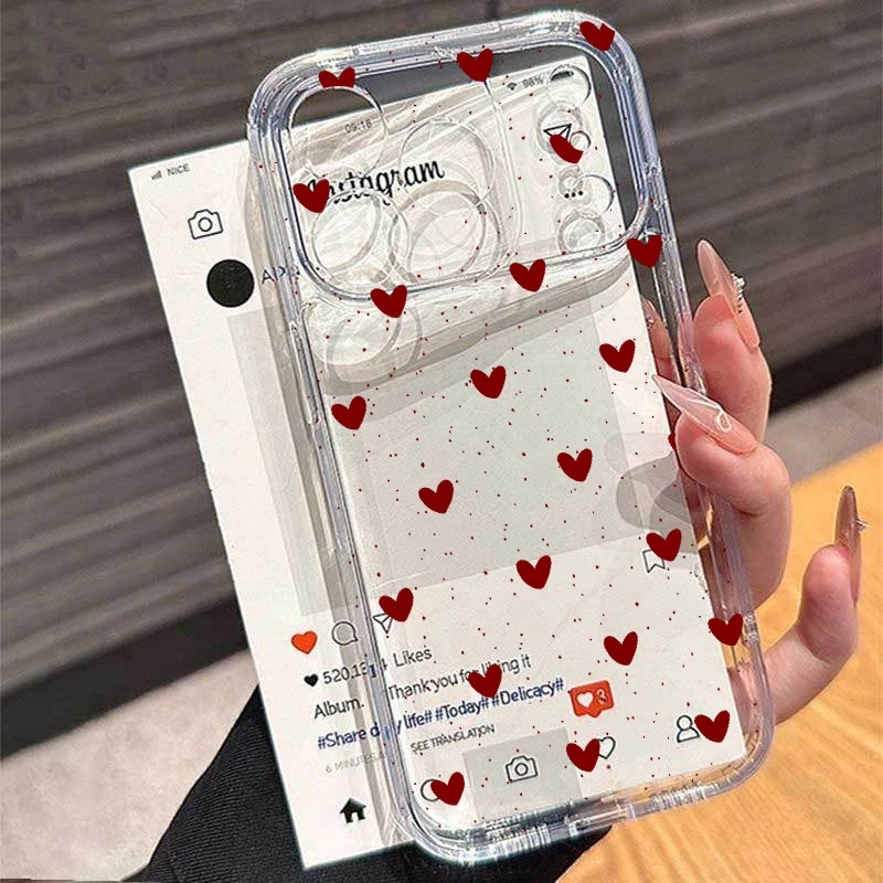 Xiaomi Redmi Note 13 - Casing Ponsel Polkadot Pita Hati Cinta
