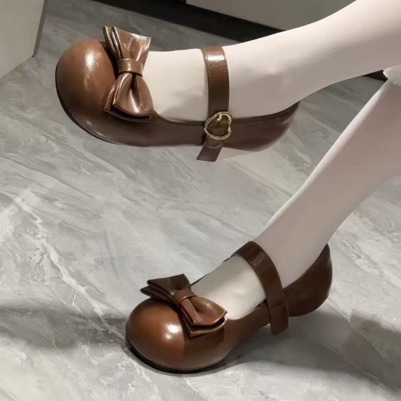 Sepatu Lolita Gaya Manis Lucu  - Leather Classic Strap ulasan dan harga