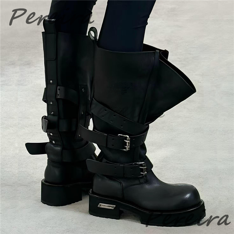 Sepatu Bot Sepeda Motor Gesper - Leather Classic Strap ulasan dan harga